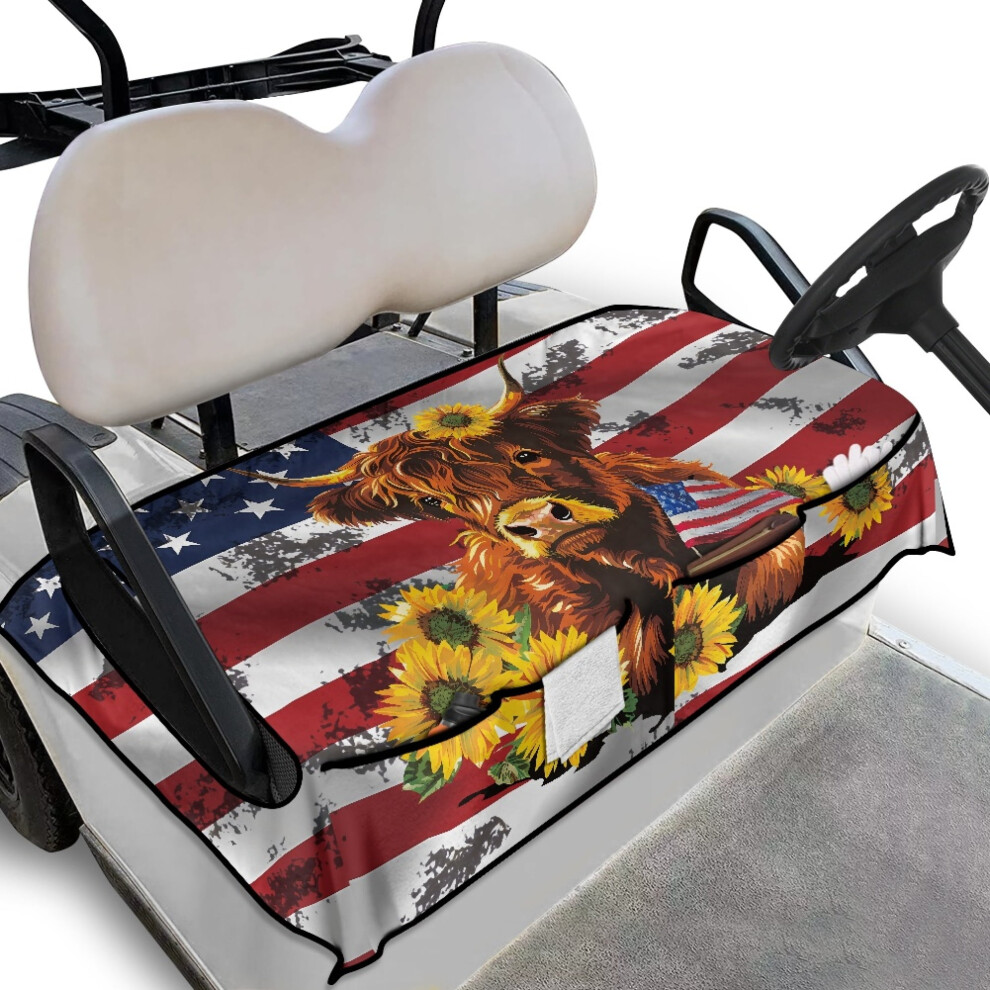 American Flag Golf Cart Seat Cover Universal 2-Person 9422877194353
