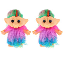 Mini Troll Dolls Vintage Action Figures 10 cm 2 pcs