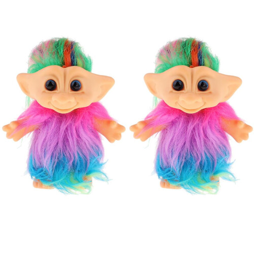 Mini Troll Dolls Vintage Action Figures 10 cm 2 pcs