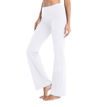 Women's High-Waisted Bootcut Leggings with Pockets, Short