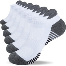 Athletic Running Ankle Socks Low Cut Cushioned 6 Pairs