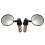 Aluminum Bar End Mirror Rotatable Collapsible Convex 22mm 1 1