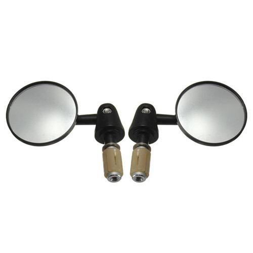 Aluminum Bar End Mirror Rotatable Collapsible Convex 22mm 1
