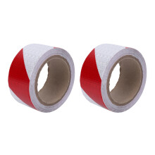 2Stck 10M x 5cm Sicherheitswarnband Reflexband Selbstklebeband Reflexstreifen Verkehrsreflektierende Aufkleber