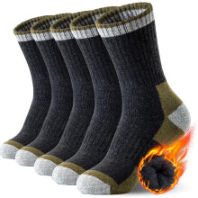 Merino Wool Hiking Socks for Men Thick Thermal Crew Socks 5