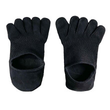 Five Finger Socks Cotton Anti-Slip Ankle Socks Black