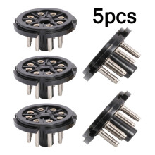 6N8P 8-Pin Octal Bakelite Tube Socket Adapter Set of 5