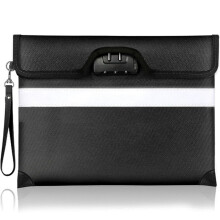 Fireproof Document Bag with Lock and Zipper