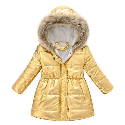 Girls Winter Hooded Coat Thick Warm Windproof Jacket