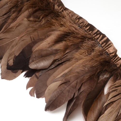 Goose Feather Strand Costume Accessory Coconut Brown