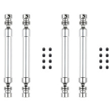 4PCS Metal CVD Drive Shaft 110-160mm for 1/10 RC Rock Crawler Axial SCX10 90046 Trx4,Silver