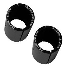 2X MTB Bike Handlebar Bar Shim Spacer Stem Reducer Size Reducing Bushing Sleeve 25.4mm to 31.8mm Bar Bore Adapter Black