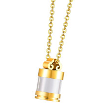 Cremation Pendant Necklace Stainless Steel Gold Plated