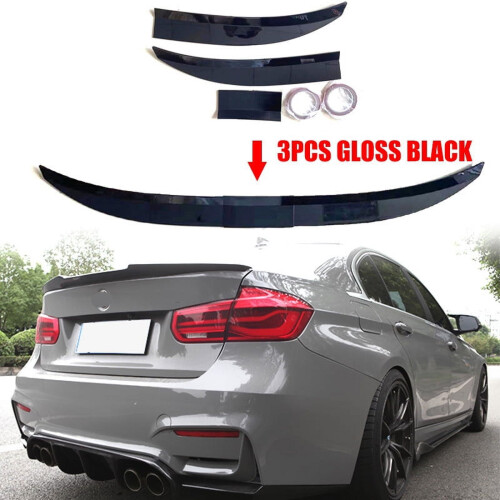 Rear Trunk Spoiler Lip Wing Adjustable 45-50 Inch ABS Gloss