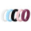 Silicone Wedding Ring for Women 5.4mm Width 5 Pack Size 10 1