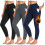 Women's Fleece-Lined Leggings with Pockets 3-Pack 1