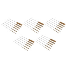 30 Pcs Brass Tube Cleaning Brush Wire Brush Set Cleaning Polishing Tool Brass Wire Brush Set for Pipe Tube Cylinder