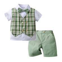 Baby Boy Green Short-Sleeve Outfit Set