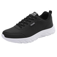 Men's Running Sneakers Leather Lace-Up Wide Width Extra