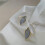Korean Metal Leaf Stud Earrings for Women Grey 2