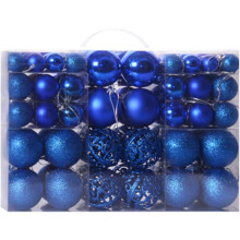 Christmas Ball Ornaments Set Blue 100 Pieces