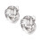 Silver Knot Clip-On Earrings White Gold Plated 4