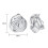Silver Knot Clip-On Earrings White Gold Plated 5