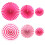Tissue Paper Hanging Fans Party Decor Set 6 pcs 1