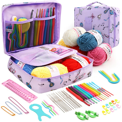 Crochet Hooks Kit Ergonomic Handles 59-Pc 2