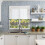 Lemon Buffalo Plaid Kitchen Curtains Set Black White 3 Piece 6