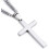 Cross Necklace Silver Cuban Link Chain for Men 7