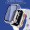 Θήκη XiHAMA Apple Watch SE/6/5/4 + Προστατευτικό οθόνης, συσκευασία 3 τεμαχίων 2