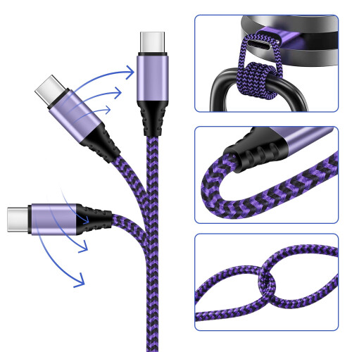 USB-C till USB-A-kabel, 1,8 m, 2-pack 1