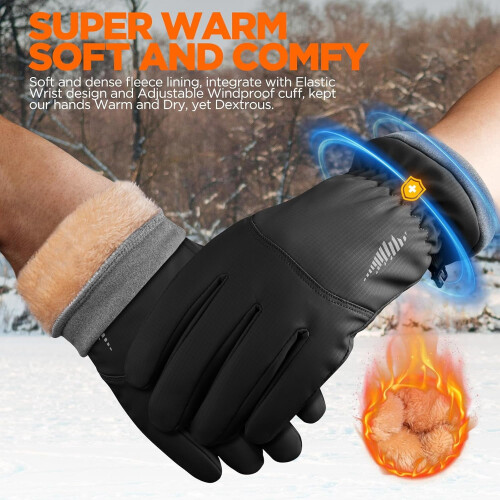 Winter Waterproof Ski Gloves Unisex Thermal Windproof 1