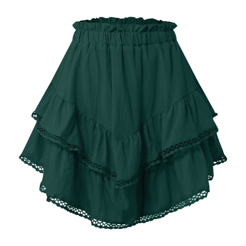 Women's Flowy Boho Skorts High Waist Ruffle Tiered 2