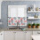 Red Navy Blue Coastal Kitchen Curtains with Valances 36 6