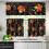 Maple Leaves Red Kitchen Curtains Rod Pocket 3-Piece Set 3