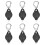 6 Pcs Keychain UV Light Blacklight Money Checker LED Keychain Flashlight Portable Flashlight Note Checker 3