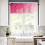 Kitchen Curtains Set Rosy Pink Ombre Geometric 3-Pc 3