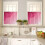 Kitchen Curtains Set Rosy Pink Ombre Geometric 3-Pc 4