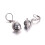 Gray Pearl Dangle Earrings White Gold Plated Leverback 4