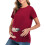 Maternity Top Solid Color Short Sleeve Casual 4