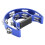 Half Moon Tambourine with Double Row Jingles Blue 2