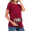 Maternity Top Solid Color Short Sleeve Casual 6