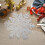 Round Snowflake Placemats Silver Washable Stain-Resistant 5