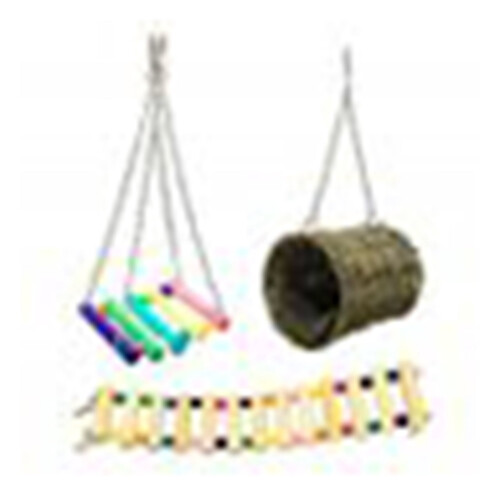 Soumake Pet Hammock Swing Tunnel Bed for Hamsters and 1