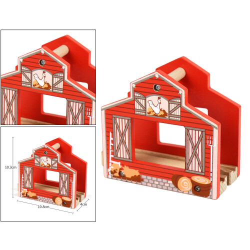 Wooden Railway Train Set Accessories Kids Gift 2