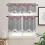 Christmas Kitchen Curtains Set Grey Farmhouse Snowflake Red 3
