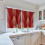 Christmas Tree Kitchen Curtains Red Short Tier Set of 2 6