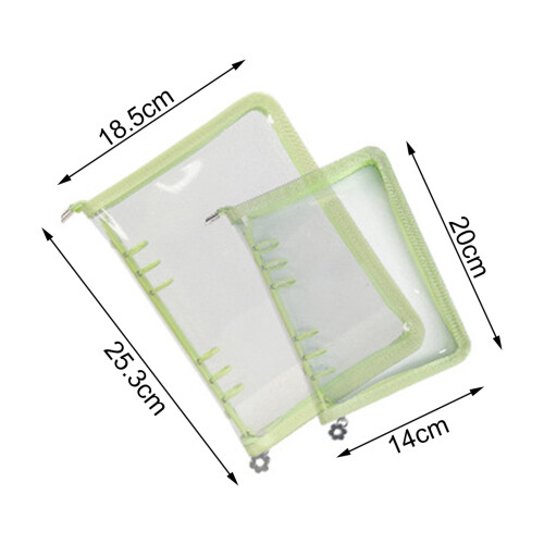 A5/A6 diary binder with flower zipper and 6 rings 1